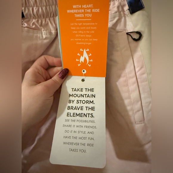 NWT GSOU SNOW Women's Pink Ski Snowboarding Snow Pants Size Large Waterproof - Picture 9 of 14